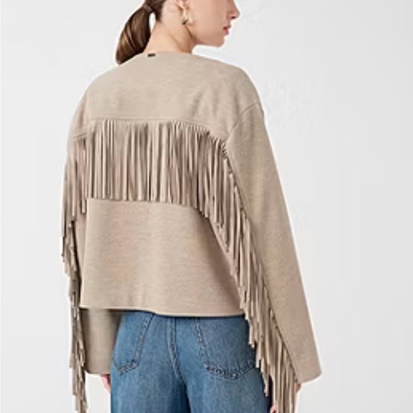 RM Fringe Jacket in Tan - Picture 3 of 9